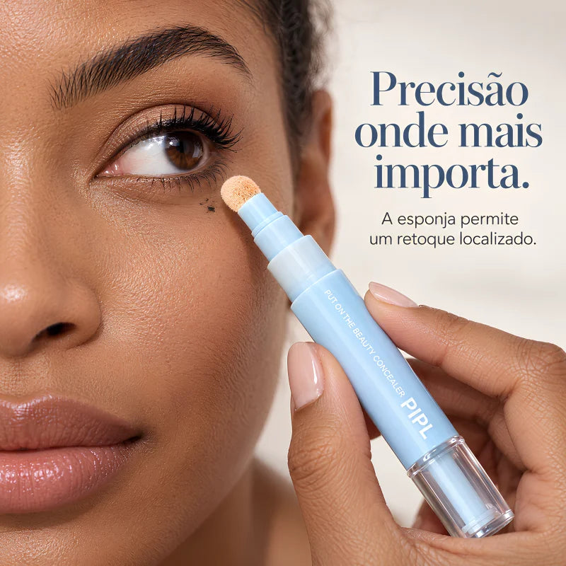 Corretivo Líquido de Alta Cobertura com Esponja Aplicadora