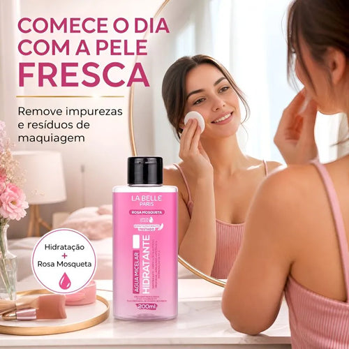 Água Micelar Hidratante Rosa Mosqueta da La Belle Paris.