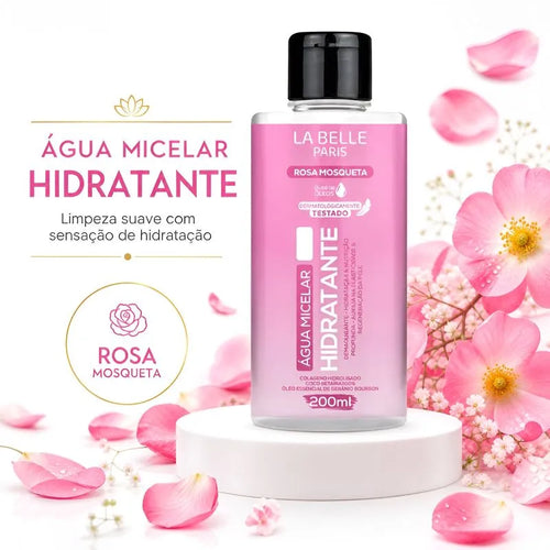 Água Micelar Hidratante Rosa Mosqueta da La Belle Paris.
