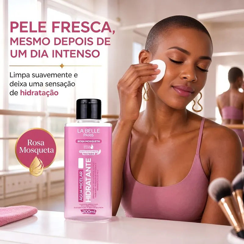 Água Micelar Hidratante Rosa Mosqueta da La Belle Paris.