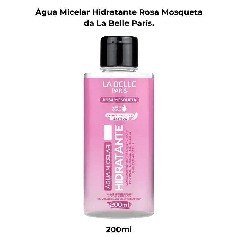 Água Micelar Hidratante Rosa Mosqueta da La Belle Paris.