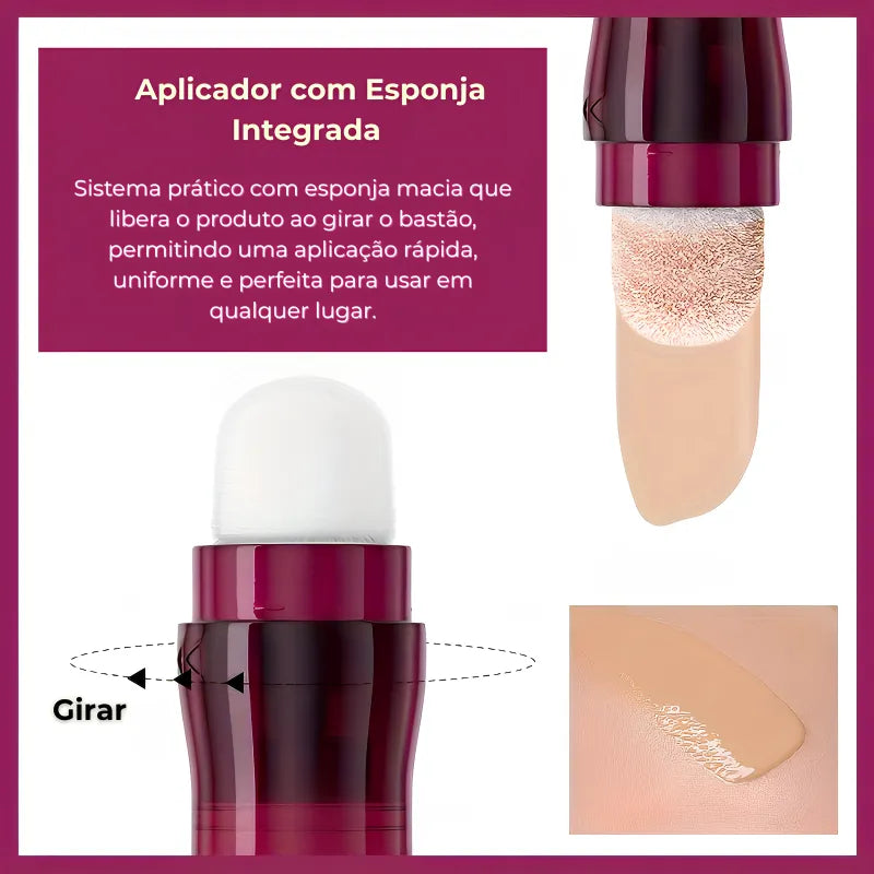 Base Líquida Hidratante com Esponja– Pele Perfeita e Natural