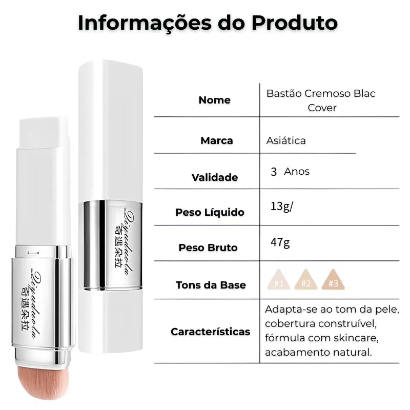 Base SmartTone Asiática 2 em 1 – Cor que se Adapta ao Seu Tom de Pele