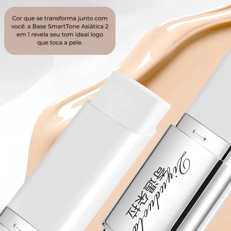 Base SmartTone Asiática 2 em 1 – Cor que se Adapta ao Seu Tom de Pele