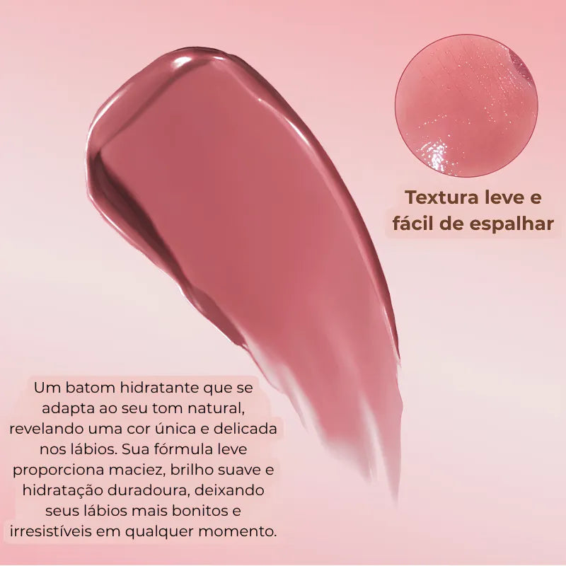 Batom que Muda de Cor - Hidratante com Efeito Glow Natural