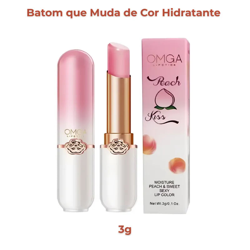 Batom que Muda de Cor Hidratante Pêssego de Longa Duração