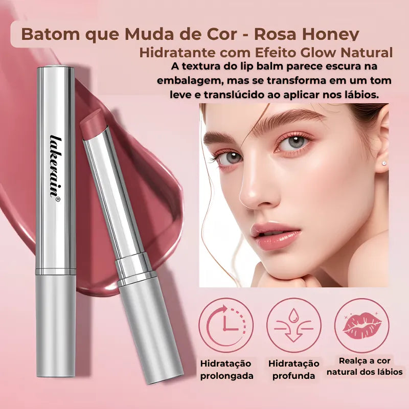 Batom que Muda de Cor - Hidratante com Efeito Glow Natural