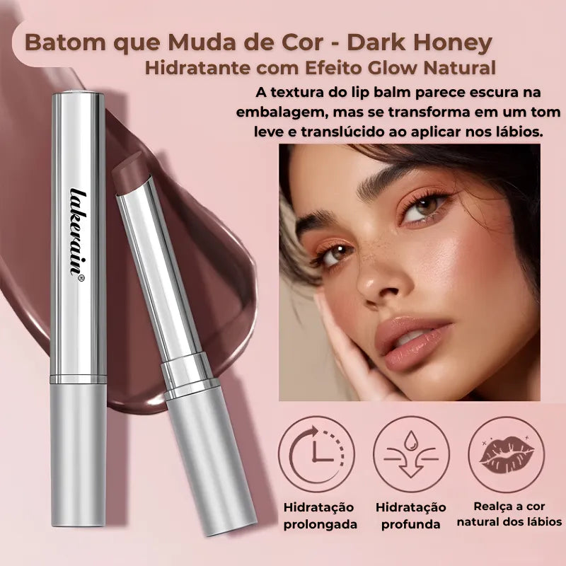 Batom que Muda de Cor - Hidratante com Efeito Glow Natural