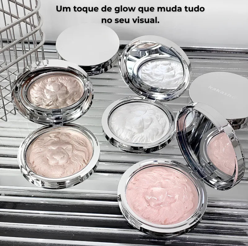Blush Iluminador Asiático Leão Glow Luxo 3D