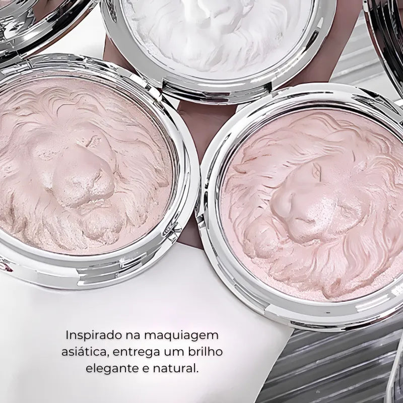 Blush Iluminador Asiático Leão Glow Luxo 3D