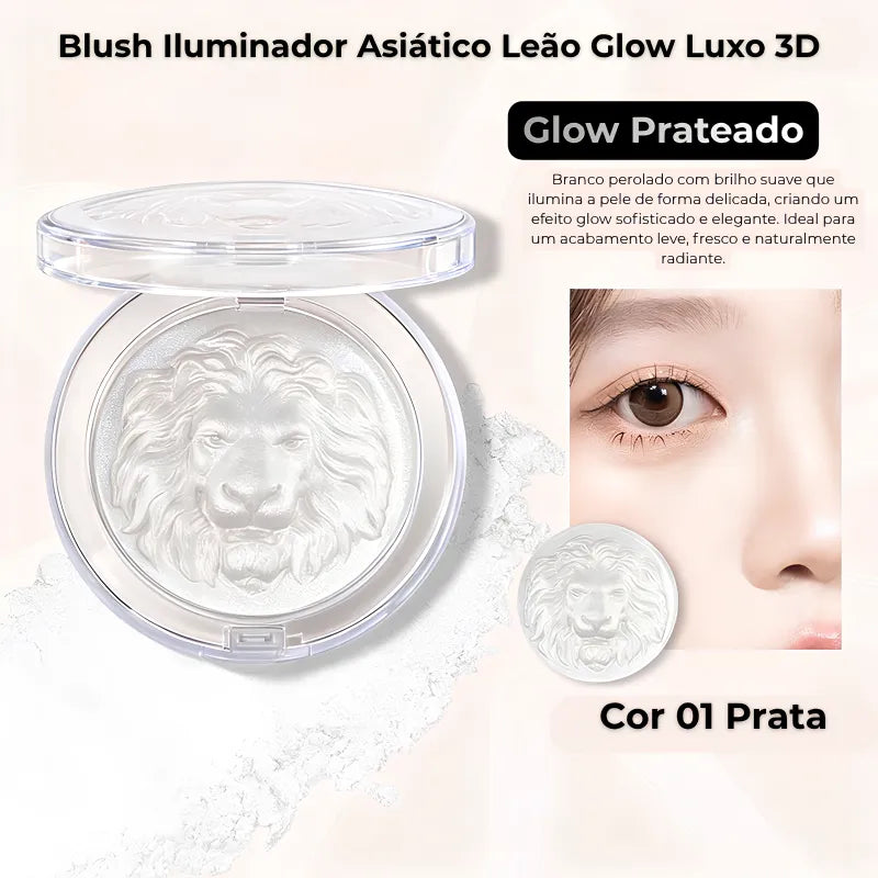 Blush Iluminador Asiático Leão Glow Luxo 3D