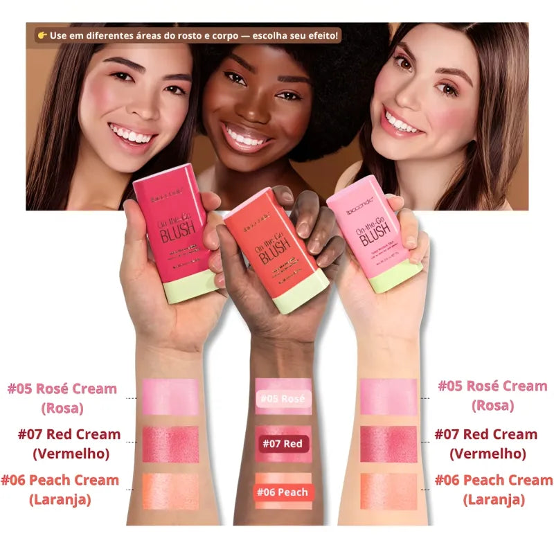 Blush Stick Cremoso e Glow – Iluminado ou Natural à Prova d’Água