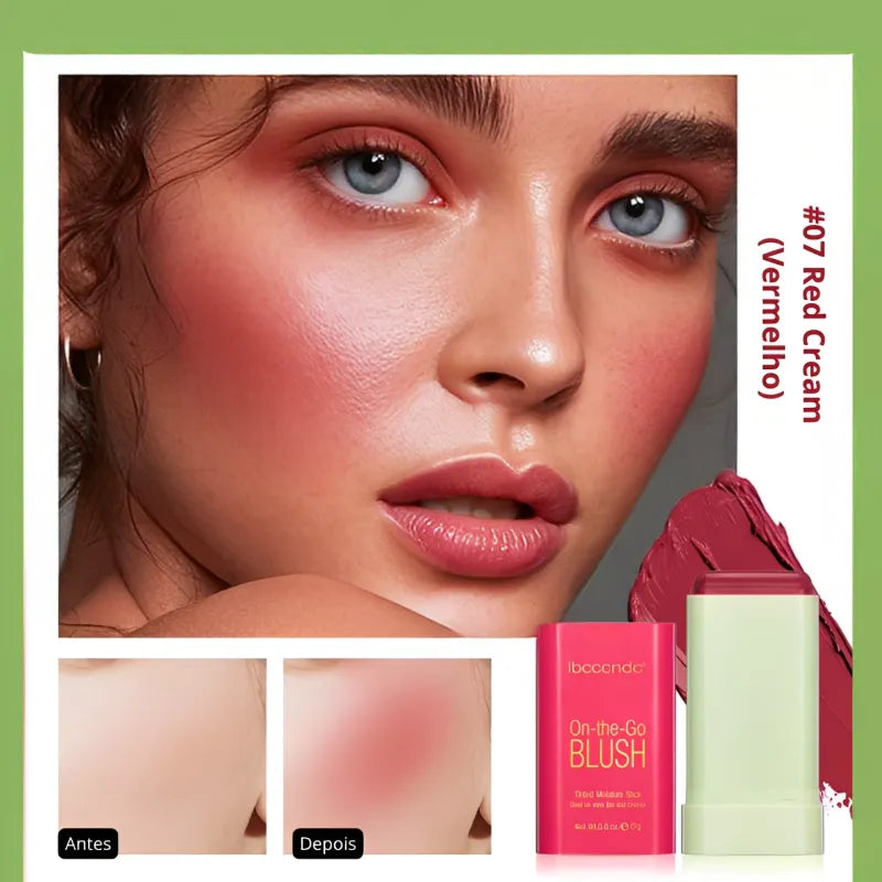 Blush Stick Cremoso e Glow – Iluminado ou Natural à Prova d’Água