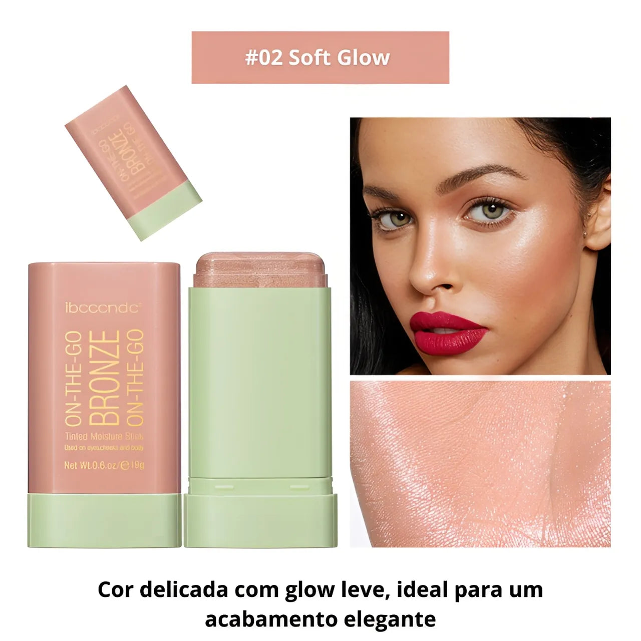Blush Stick Cremoso e Glow – Iluminado ou Natural à Prova d’Água