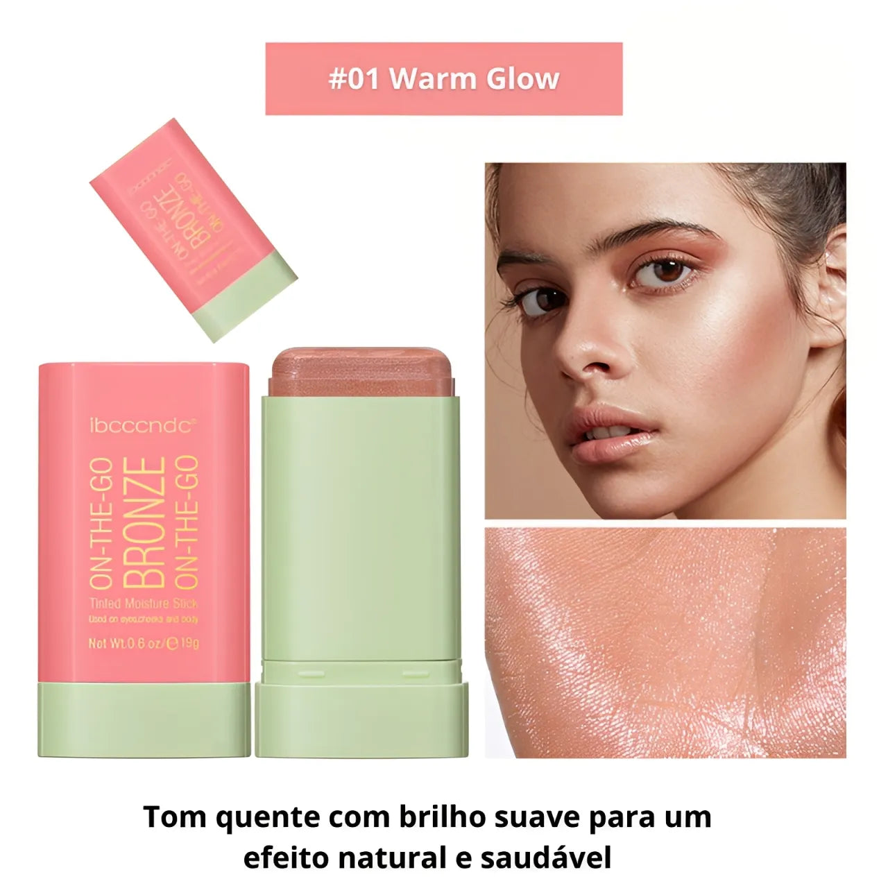 Blush Stick Cremoso e Glow – Iluminado ou Natural à Prova d’Água