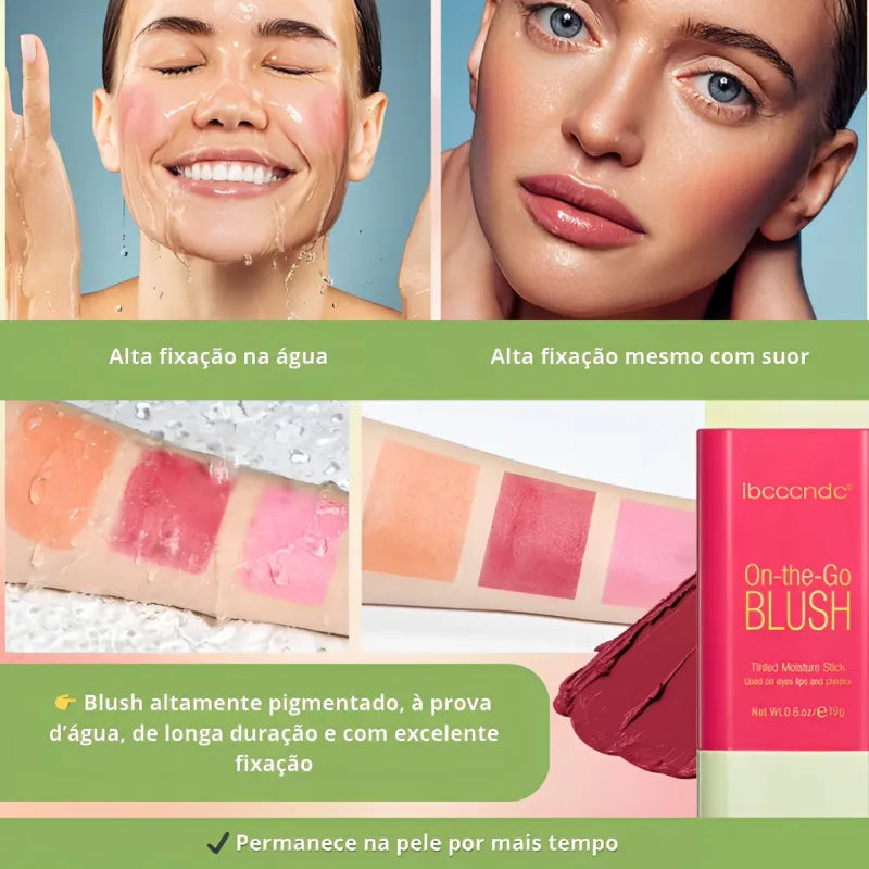Blush Stick Cremoso e Glow – Iluminado ou Natural à Prova d’Água