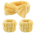 Conjunto Luxo de Faixa de Cabelo e Protetores de Pulsos