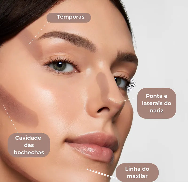 Contorno Facial Stick 2 em 1 – Bronzer e Iluminador