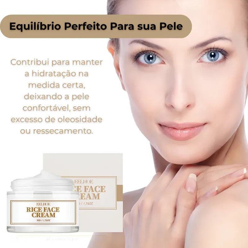 Creme Coreano de Arroz Clareador e Rejuvenescedor