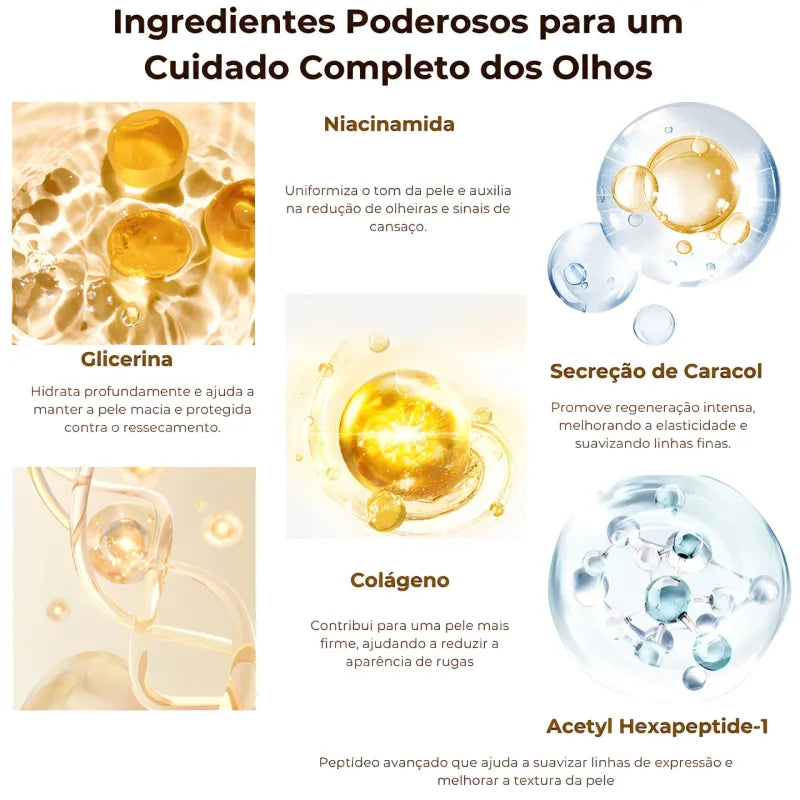 Creme Coreano de Caracol + Colágeno para Olheiras e Rugas em Bastão