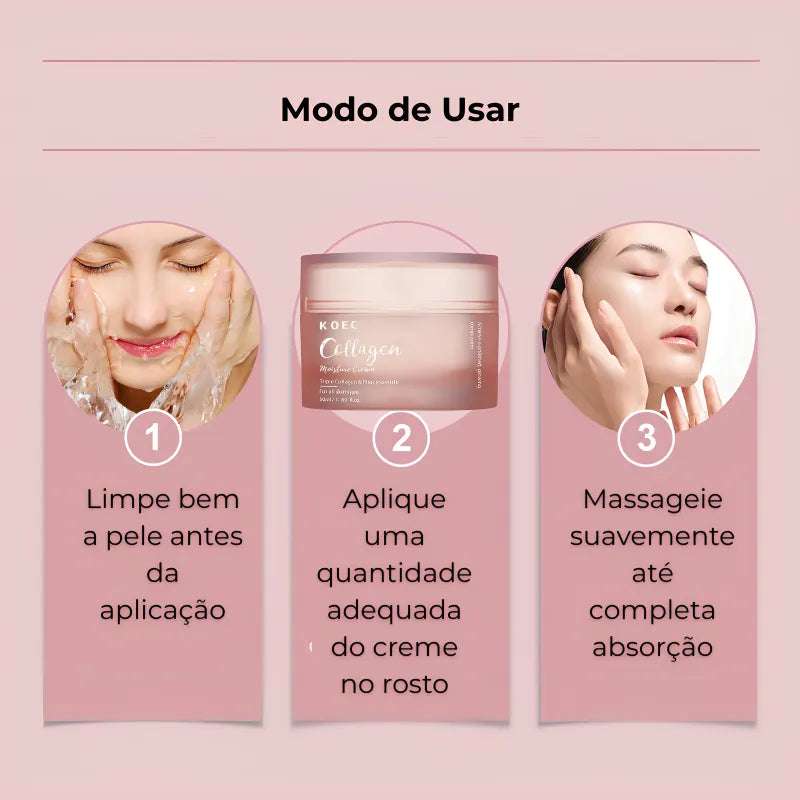 Creme Facial Coreano de Colágeno e Niacinamida