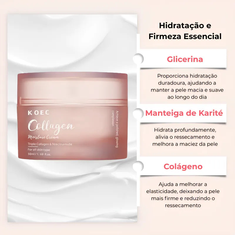 Creme Facial Coreano de Colágeno e Niacinamida