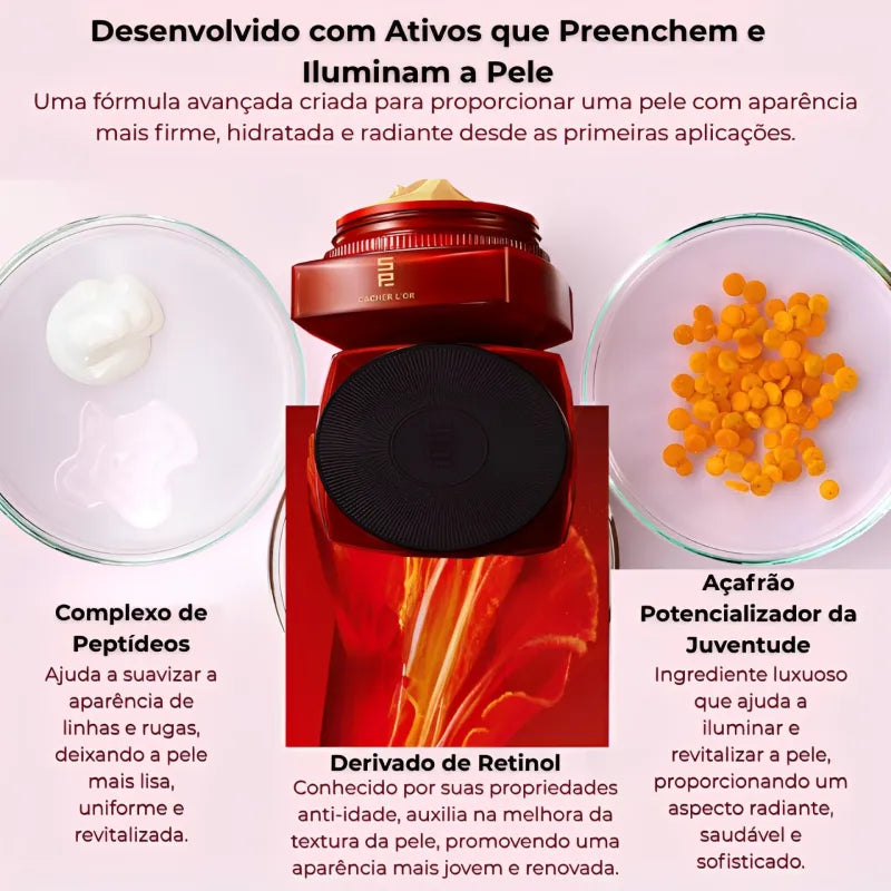 Creme Facial Luxuoso de Açafrão – Rejuvenescimento e Firmeza