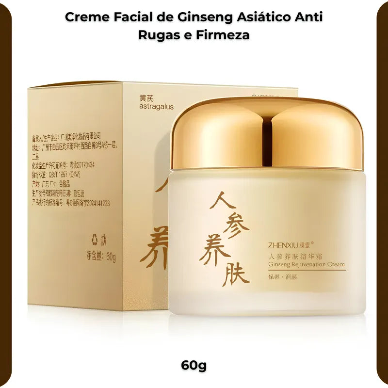 Creme Facial de Ginseng Asiático Anti Rugas e Firmeza