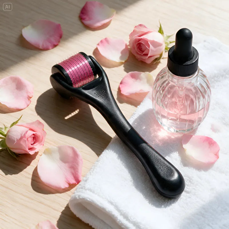 Dermaroller Facial Titanium – Rolo Estimulador de Colágeno e Firmeza