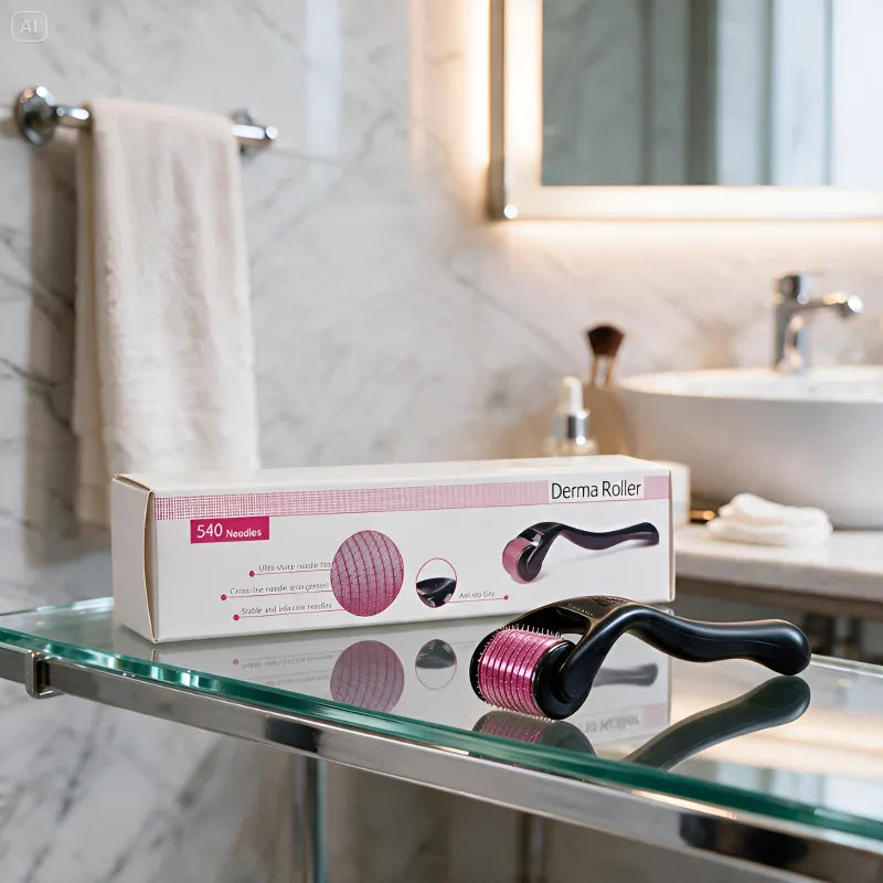 Dermaroller Facial Titanium – Rolo Estimulador de Colágeno e Firmeza