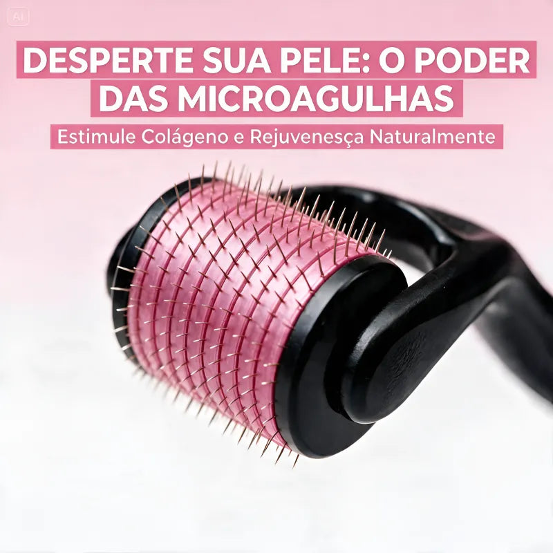 Dermaroller Facial Titanium – Rolo Estimulador de Colágeno e Firmeza