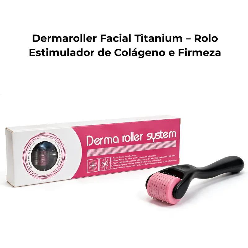 Dermaroller Facial Titanium – Rolo Estimulador de Colágeno e Firmeza