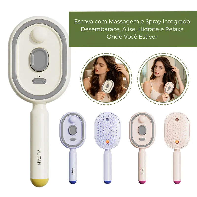 Escova Alisadora de Cabelo – Alisa, Hidrata e Elimina o Frizz