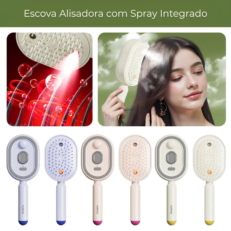 Escova Alisadora de Cabelo – Alisa, Hidrata e Elimina o Frizz