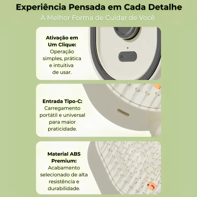 Escova Alisadora de Cabelo – Alisa, Hidrata e Elimina o Frizz