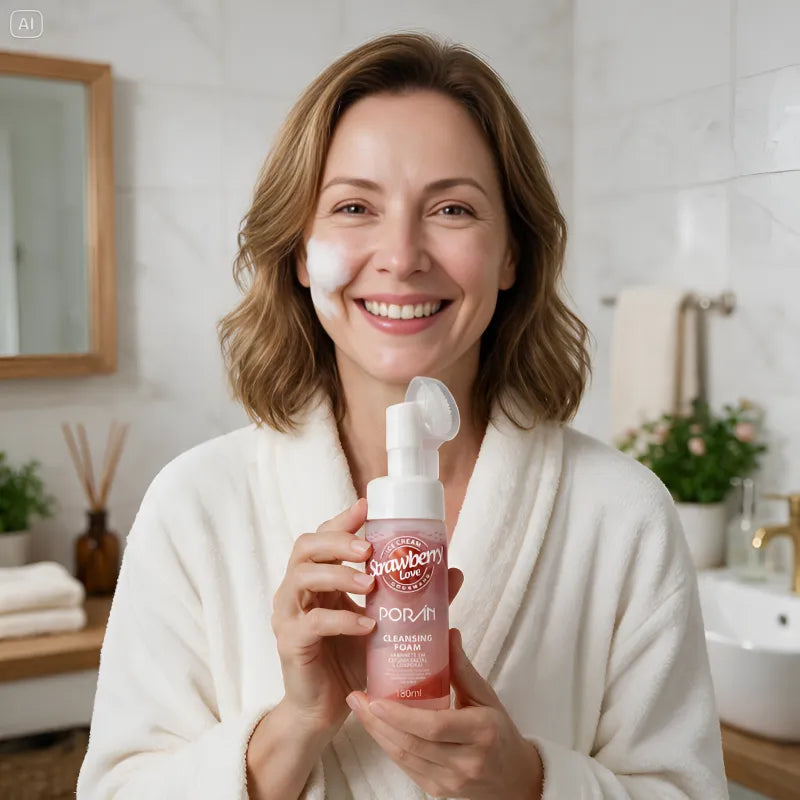 Espuma de Limpeza Facial Premium Ice Cream Strawberry Love