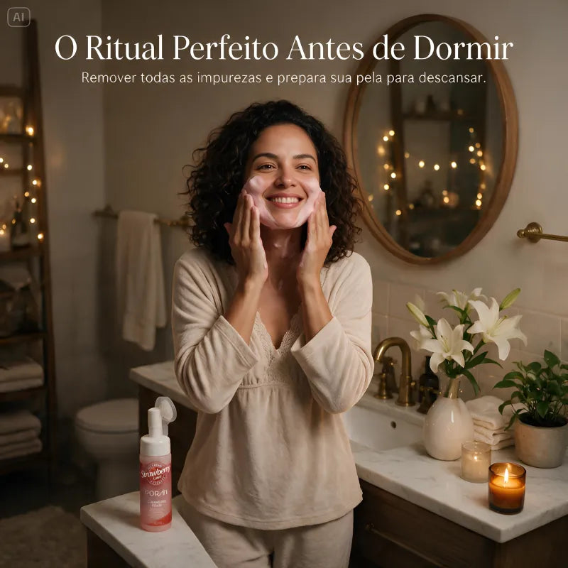 Espuma de Limpeza Facial Premium Ice Cream Strawberry Love