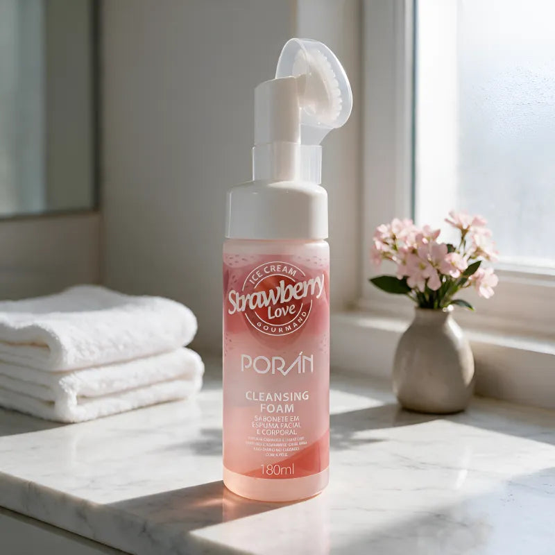 Espuma de Limpeza Facial Premium Ice Cream Strawberry Love