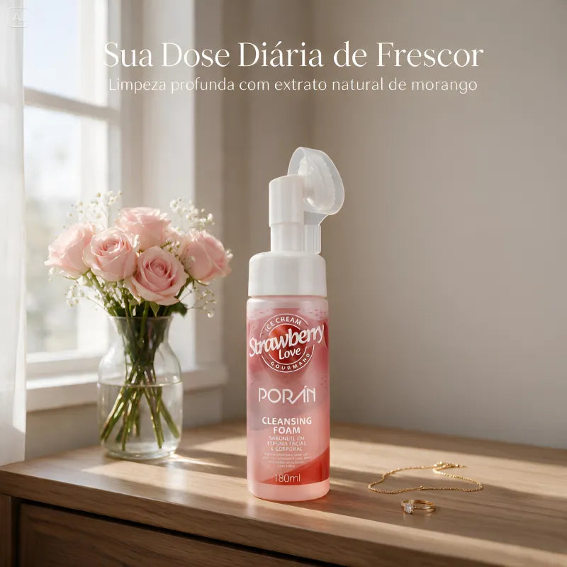 Espuma de Limpeza Facial Premium Ice Cream Strawberry Love