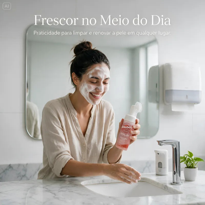 Espuma de Limpeza Facial Premium Ice Cream Strawberry Love