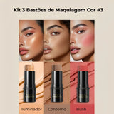Kit 3 Bastões de Maquiagem Cor #3