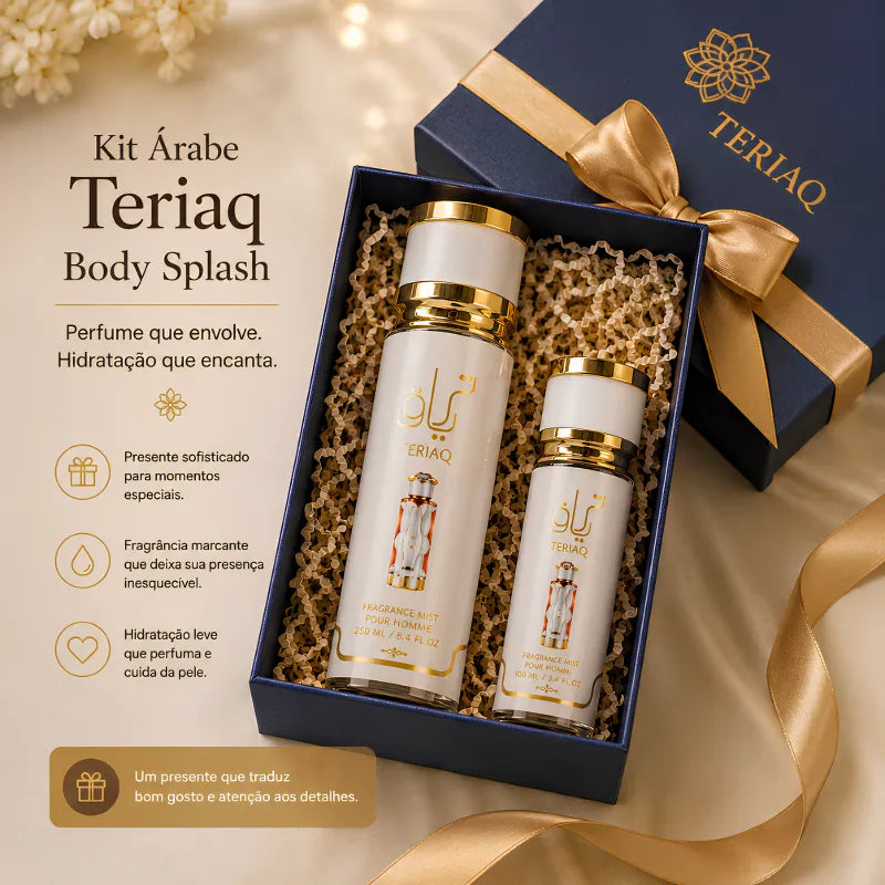 Kit Perfume Árabe - Body Splash Teriaq
