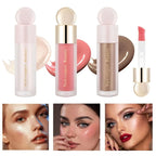 Kit Glow Perfeito 3 Peças – Iluminador, Blush e Contorno Líquido