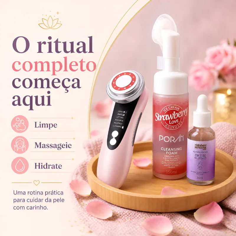 Kit Jole Spa Massageador Facial – Pele Mais Firme, Lisa e Radiante