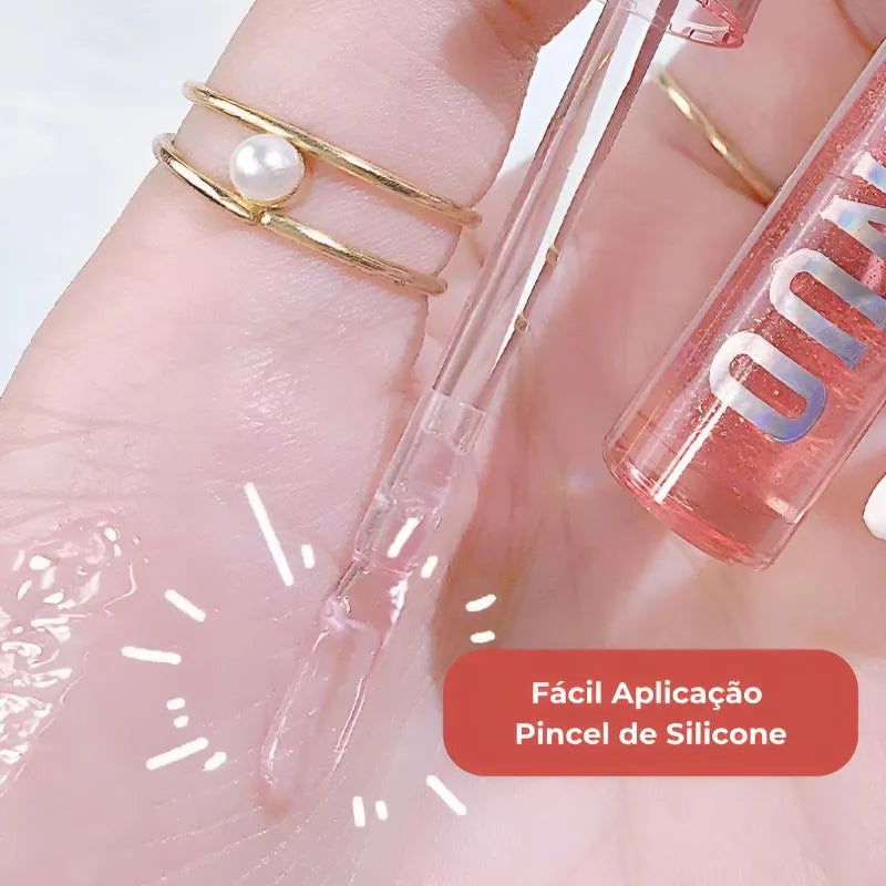 Kit Lip Gloss Hidratante com Brilho Shimmer e Glitter – 4 Peças
