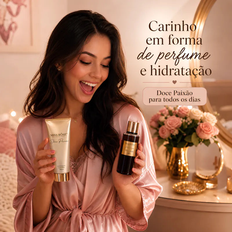 Kit Miss Rôse Doce Paixão - Creme Corporal e Body Splash