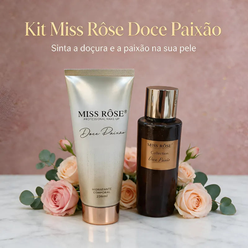 Kit Miss Rôse Doce Paixão - Creme Corporal e Body Splash