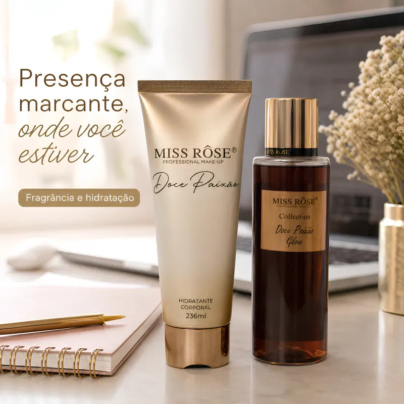 Kit Miss Rôse Doce Paixão - Creme Corporal e Body Splash