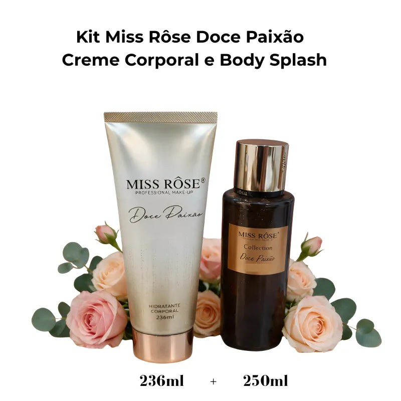 Kit Miss Rôse Doce Paixão - Creme Corporal e Body Splash