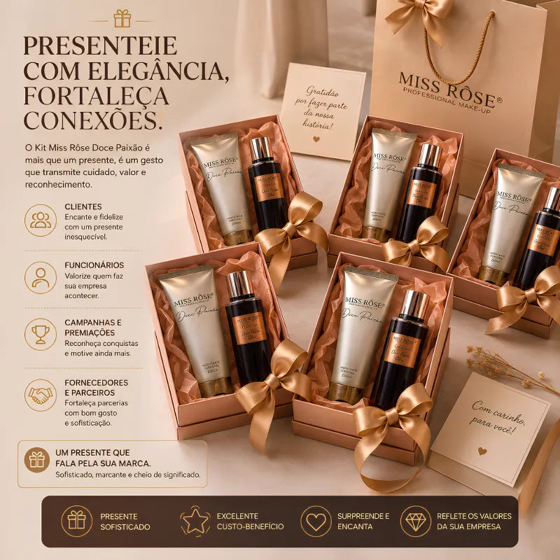 Kit Miss Rôse Doce Paixão - Creme Corporal e Body Splash